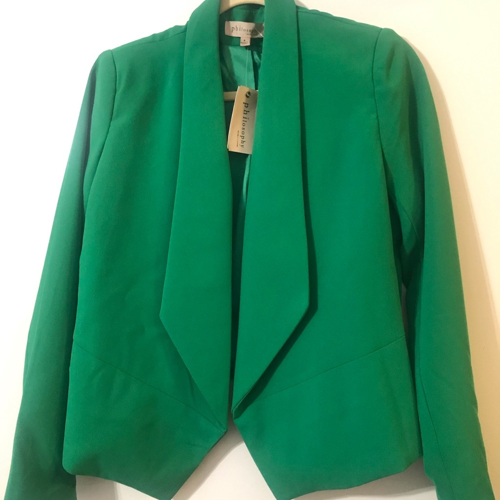 Philosophy Cropped Hi-Lo Blazer